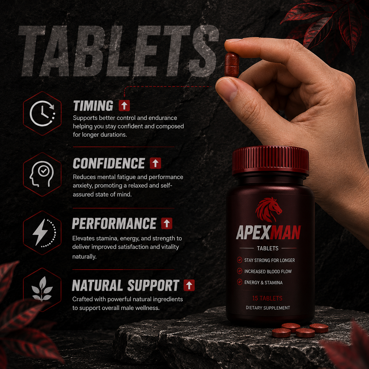 ApexMan Pills + Spray Combo | 30 DAYS MONEY BACK GURANTEE