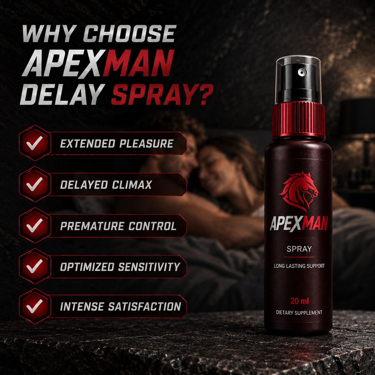 ApexMan Pills + Spray Combo | 30 DAYS  MONEY BACK GURANTEE